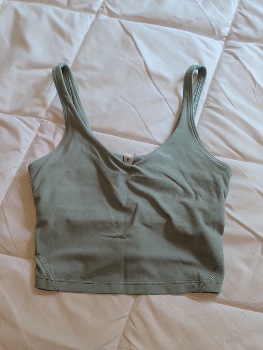 Women’s Scoop Neck Crop Tank - Sage Green